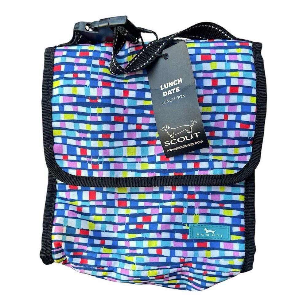 Scout Lunch Date Lunch Bag Box 8.5 × 8.5 x 4.75 Lunch Weavie Wonder Colorful EUC